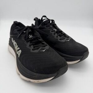 Hoka Gaviota 5 Womens 9.5B Black White Stability Running Shoes 1134235-BWHT